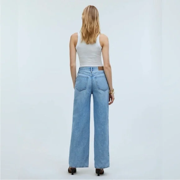 Madewell Super Wide Leg Jeans in Ahern Wash - Picture 3 of 5